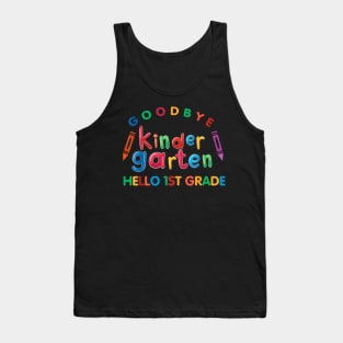 Cool Chic Goodbye Kindergarten Hello 1St Grade Tank Top